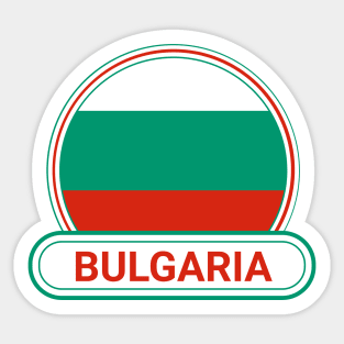 Bulgaria Country Badge - Bulgaria Flag Sticker